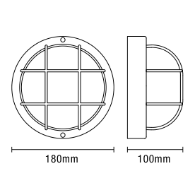 Mars Round Bulk Head Black - Image 2