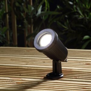 Wells Polycarb GU10 Spike Blk