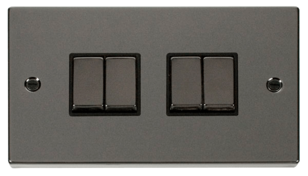 Click VPBN414BK Plateswitch 4G 2W 10A BN