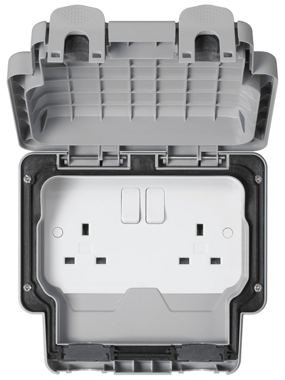 MK K56482GRY Socket 2G Switched 13A IP66