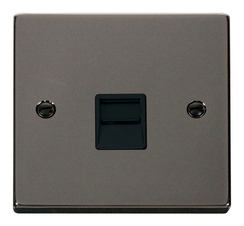 Click VPBN125BK Socket Tel Second Sgl BN