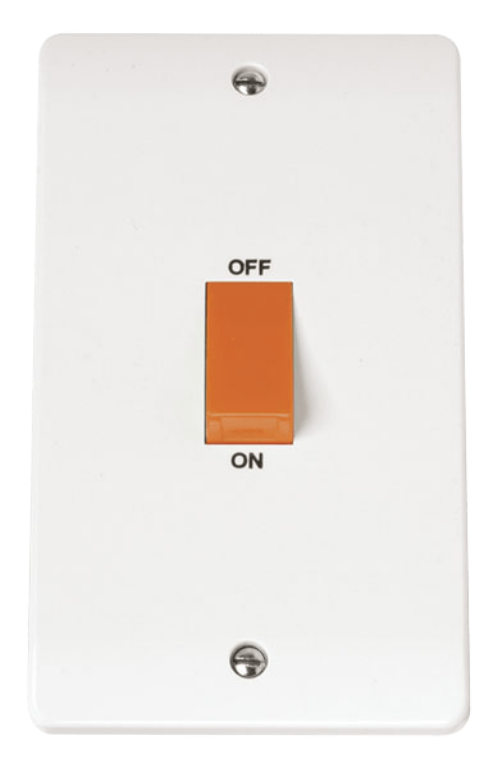 Click CMA202 Cooker Switch 2G 45A Whi