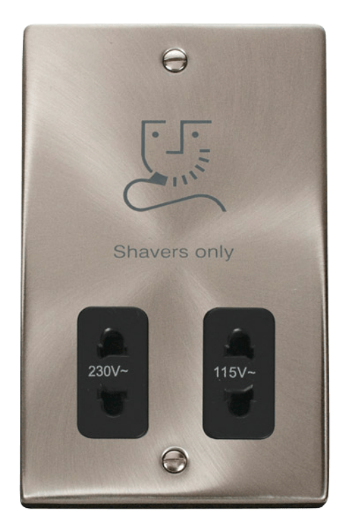 Click VPSC100BK Shaver Socket 115/230V
