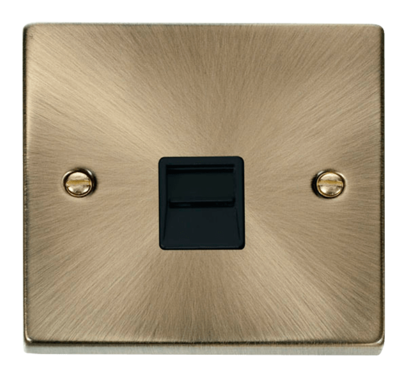 Click VPAB120BK Socket Tel Master Sgl AB