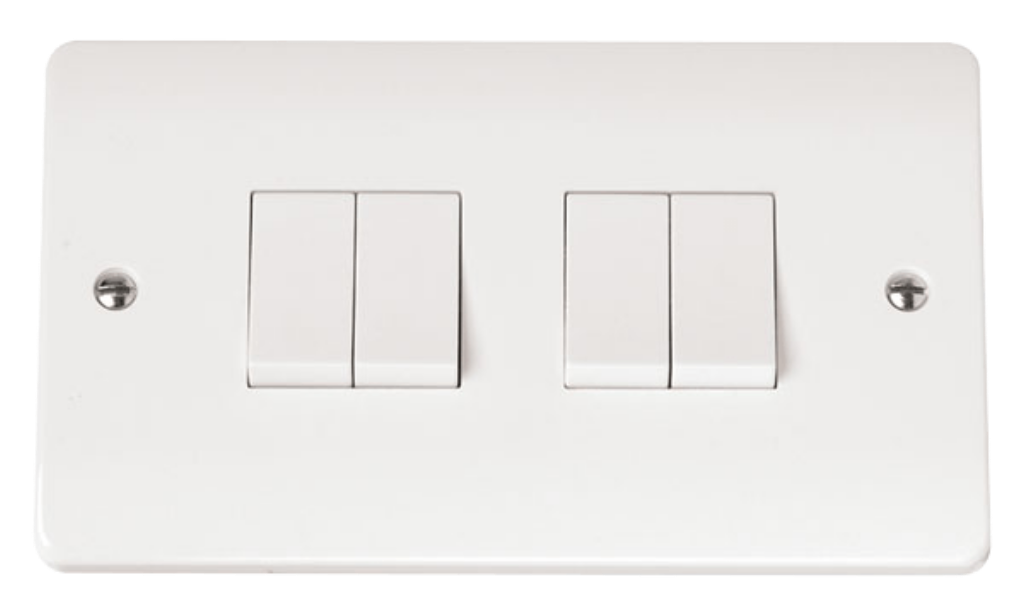 Click CMA019 Plateswitch 4G 2W 10A Whi