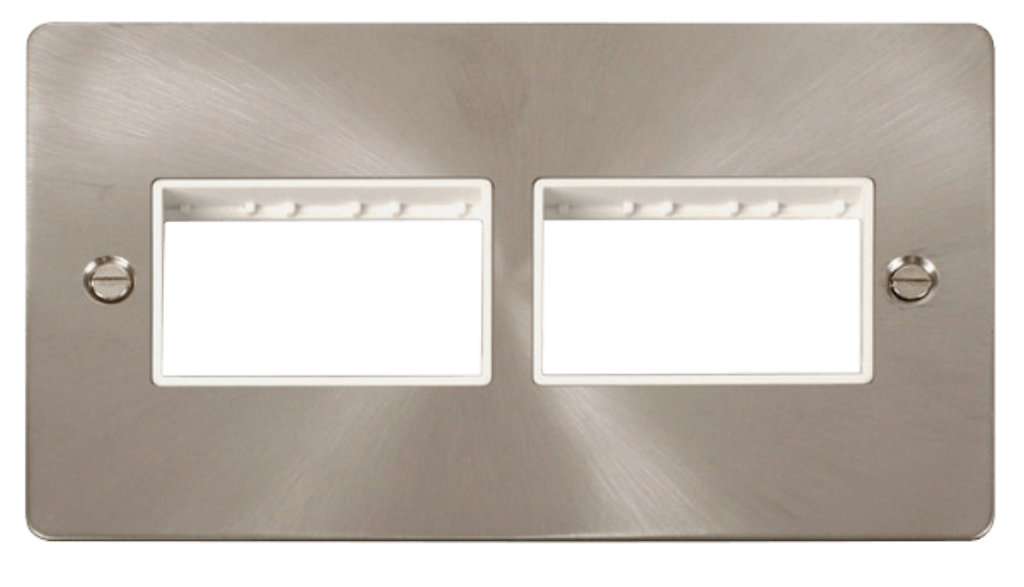 Click FPBS406WH Frontplate 2G 6Aperture