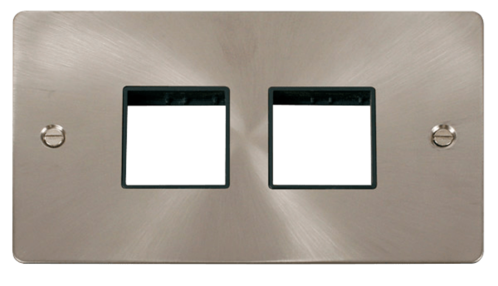 Click FPBS404BK Frontplate 2G 4Aperture