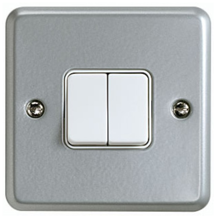 MK K3592ALM Switch 2 Gang 2 Way SP 10A