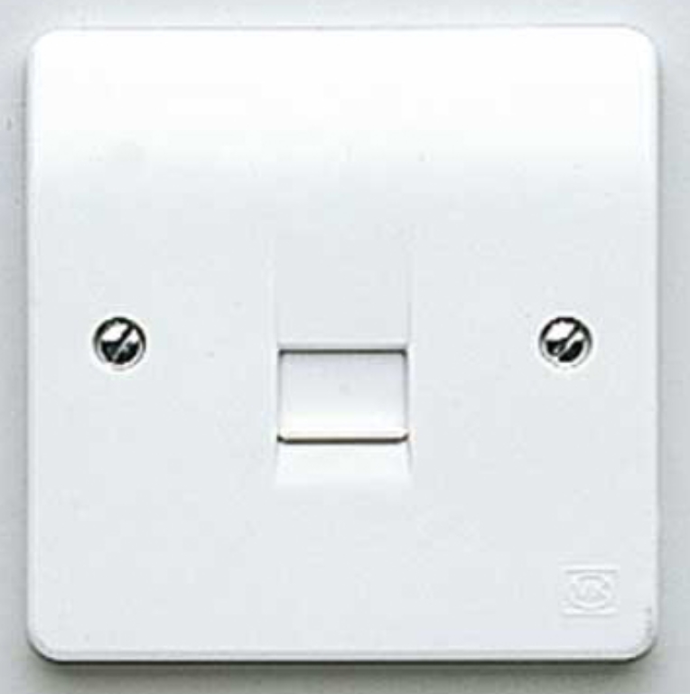 MK K422WHI Socket 1Gang Tel Master