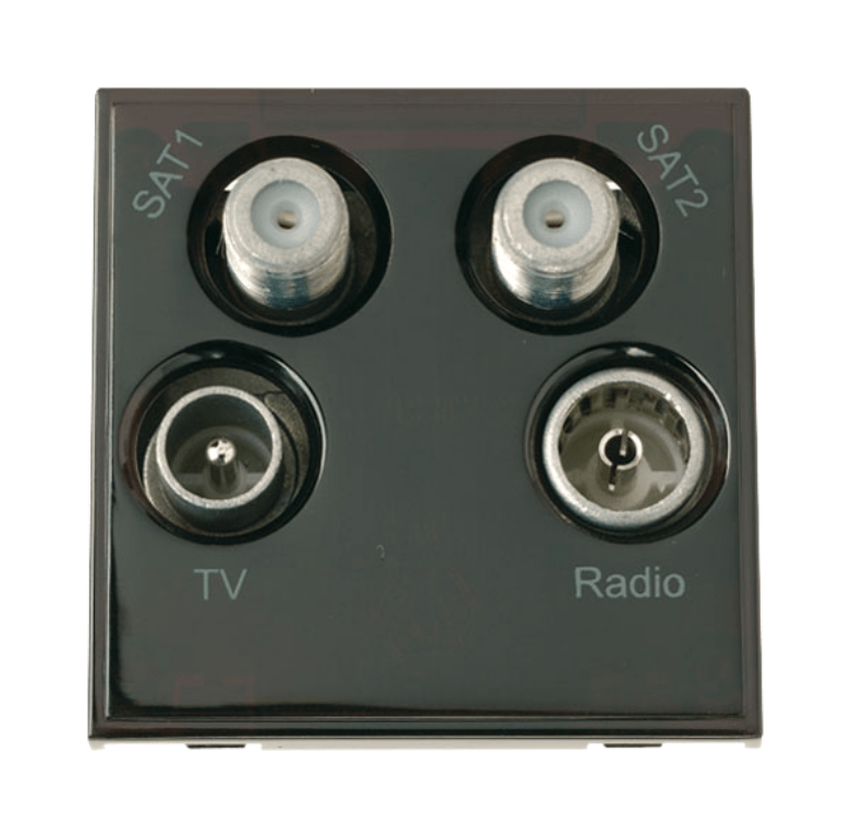 Click MM440BK Socket Sat 1& 2 Blk