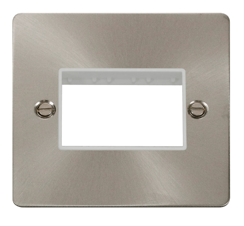 Click FPBS403WH Frontplate 1G 3Aperture