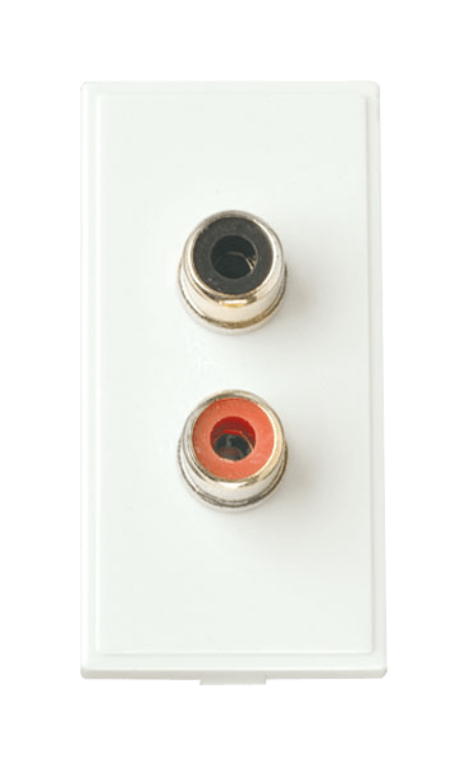 Click MM490WH Socket 2xPhono Whi