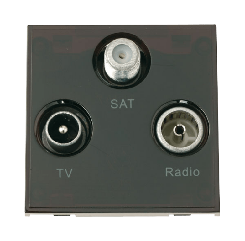 Click MM430BK Socket TV FM Sat Blk