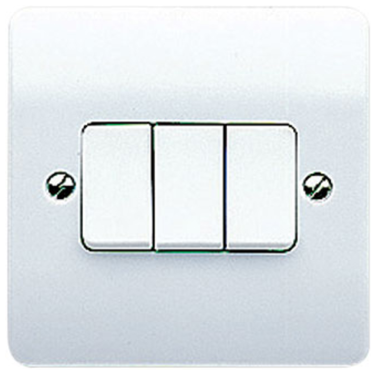 MK K4873WHI Switch 3 Gang 2 Way SP 10A