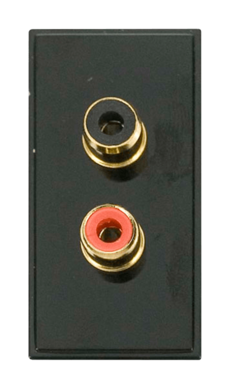 Click MM490BK Socket 2xPhono Blk