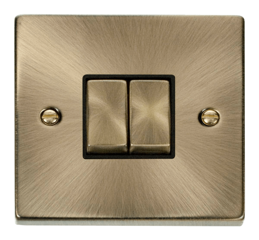 Click VPAB412BK Plateswitch 2G 2W 10A AB