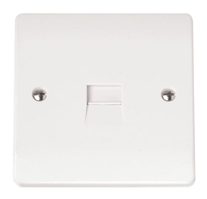 Click CMA119 Socket Tel Master Sgl Whi