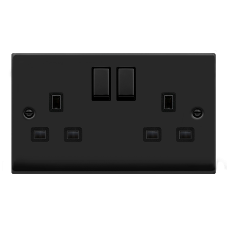 Click VPMB536BK Socket DP 2G Swd 13A