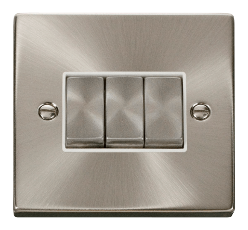 Click VPSC413WH Plateswitch 3G 2W 10A SC