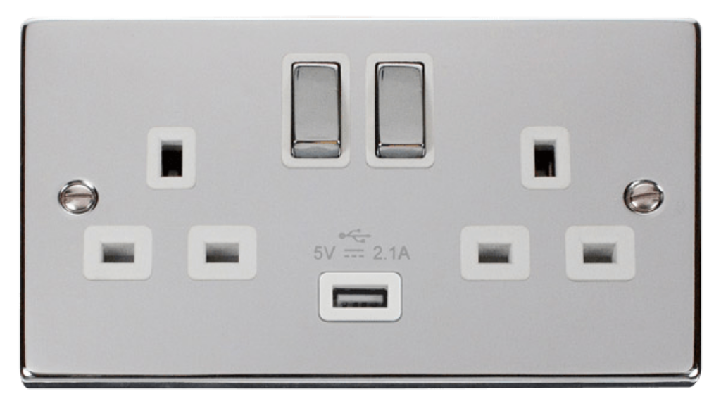 Click VPCH570WH Socket 2G Swd & USB 13A
