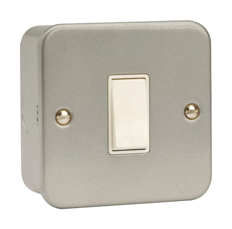 Click CL011 Switch 1G 2W & Box 10A Mclad