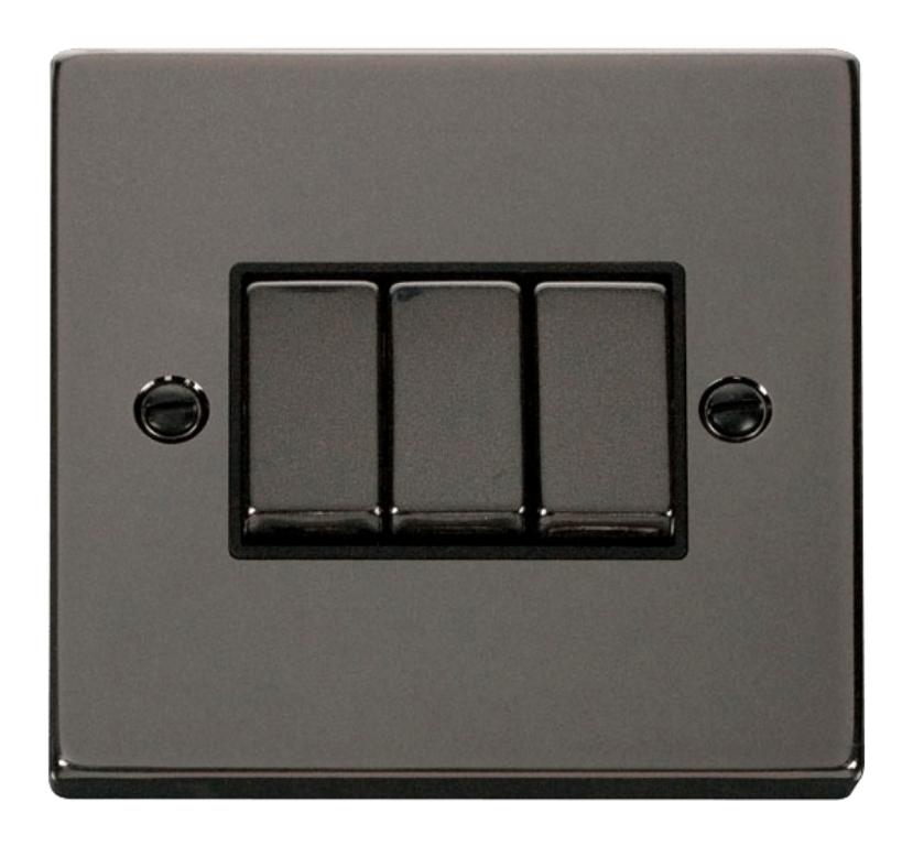 Click VPBN413BK Plateswitch 3G 2W 10A BN
