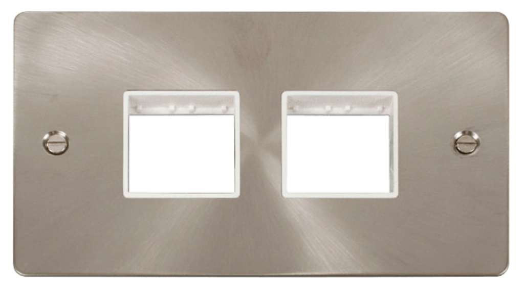 Click FPBS404WH Frontplate 2G 4Aperture