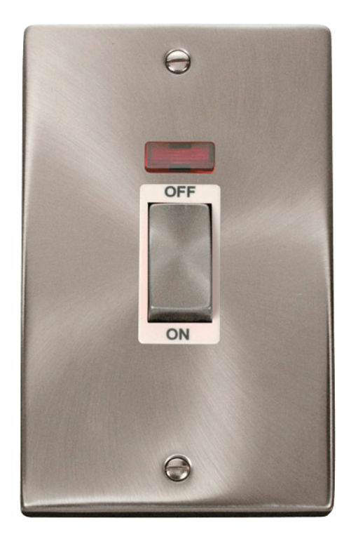 Click VPSC503WH Switch 2 Gang DP 45A