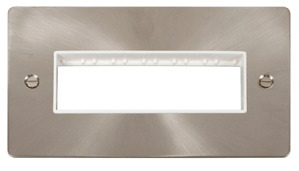 Click FPBS426WH Frontplate 2G 6Aperture