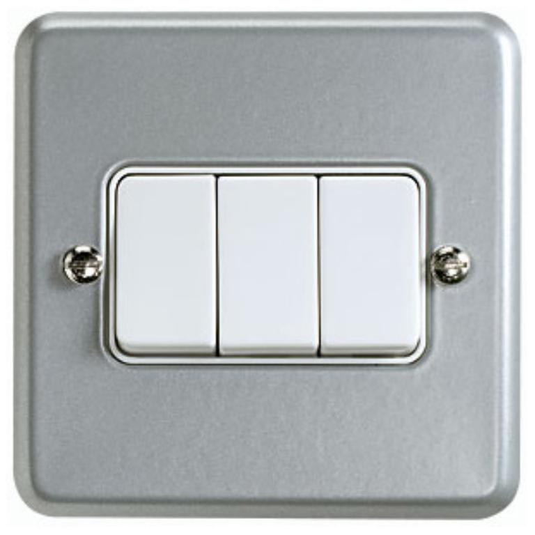 MK K3593ALM Switch 3 Gang 2 Way SP 10A