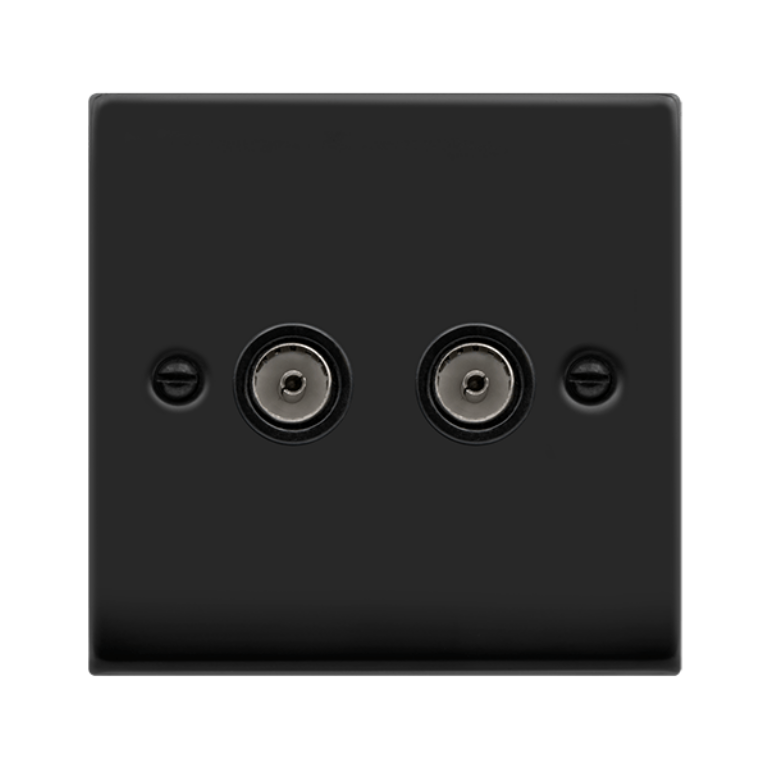 Click VPMB066BK Socket CoAx Twin MB
