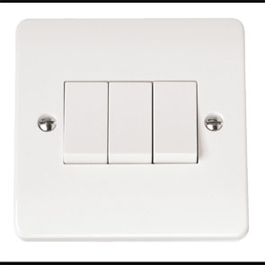 Click CMA013 Plateswitch 3G 2W 10A Whi